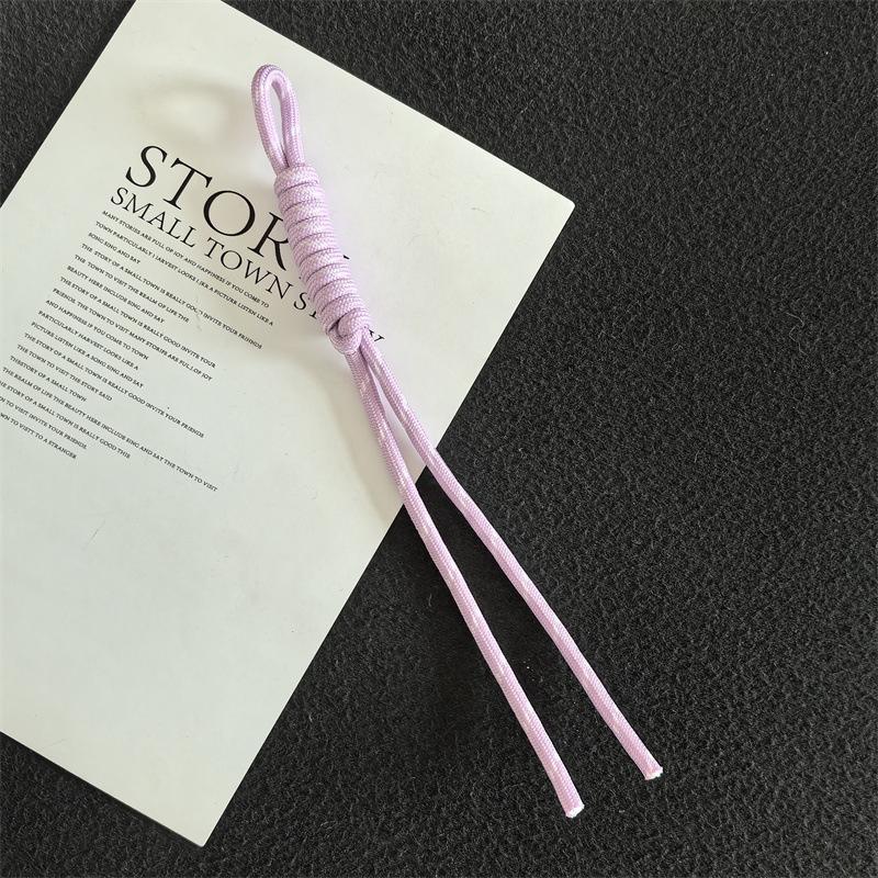 Colorful Trendy Miu Style Polyester/Nylon Braided Rope Pendant with Knotting for Bags