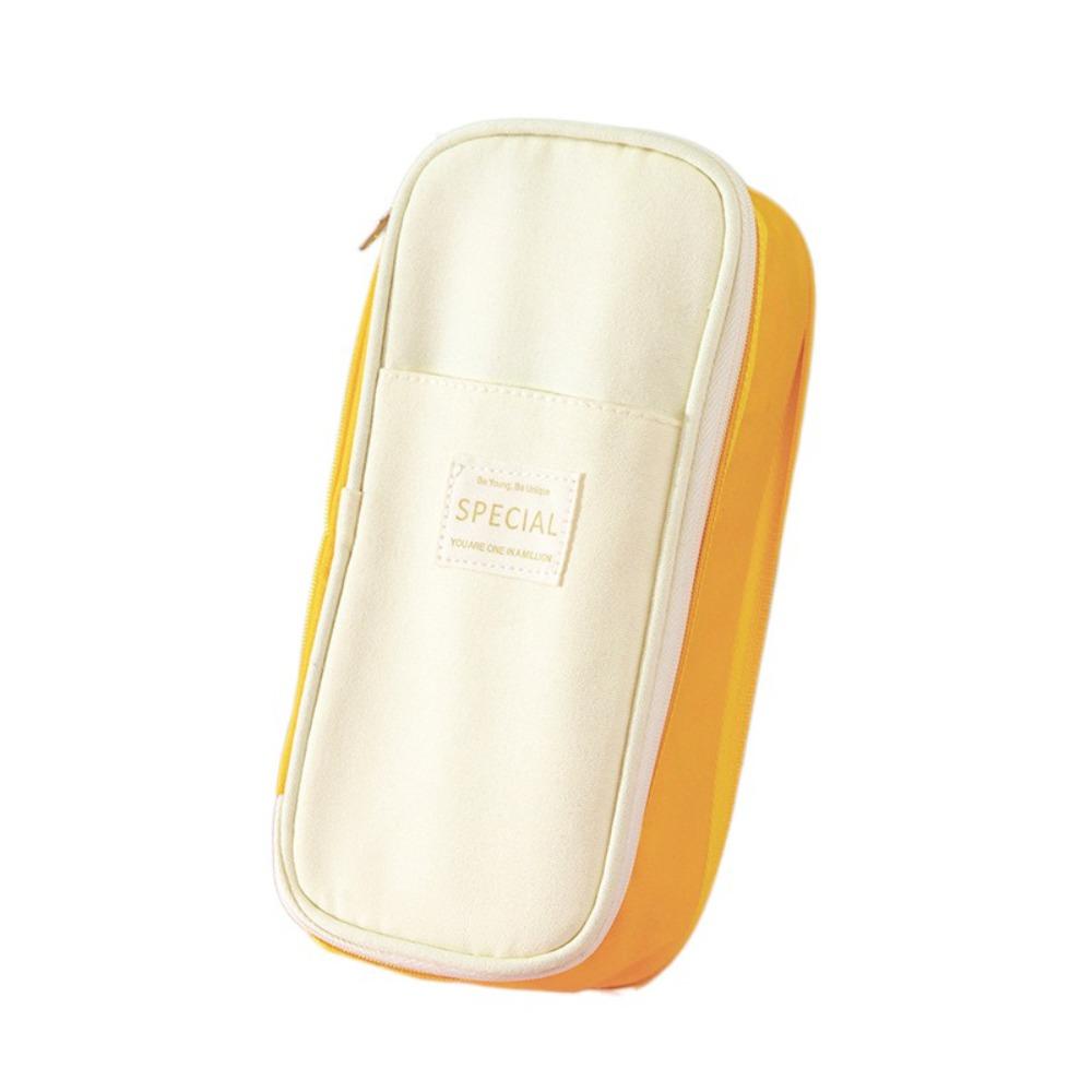 Diagonal Storage Pencil Bag Polyester Macaron Pencil Case Simple Student Pen Bag  Boy Girl Kid