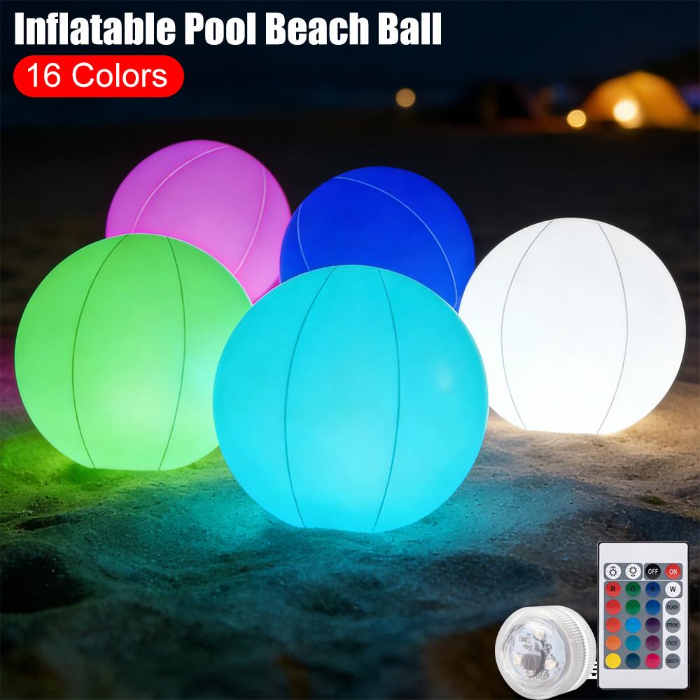 Inflatable Pool LED Balloon Remote Control Garden Luminous LED Ball 16 Colors LED Glowing Balloon Beach Wedding Party Decoration