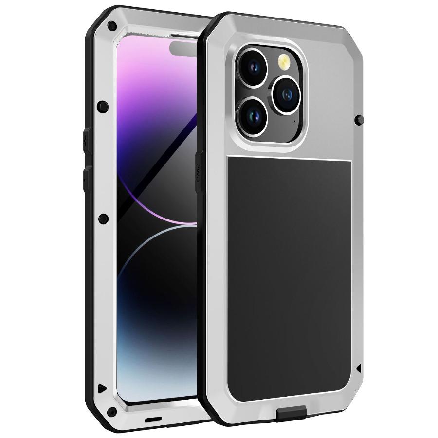 

Case for IPhone 17 Air 16E 15 14 Plus 13 12 Mini 11 Pro Max XS XR 8 7Plus Heavy Duty Shockproof Anti-scratch Cover Glass Screen aluminum&Case & Screen Protector&iPhone17 Pro срібний