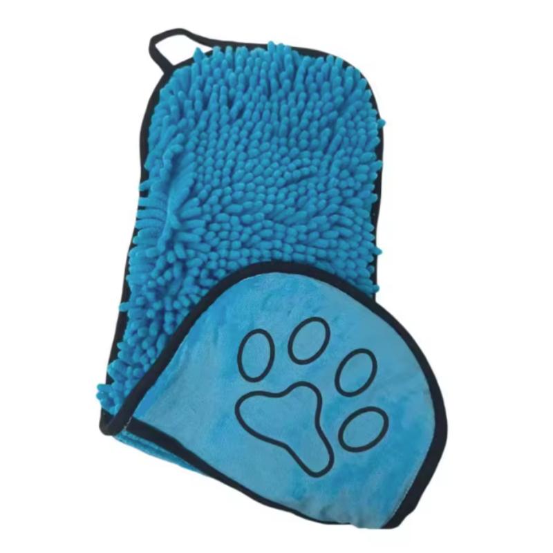 

Super Absorbent Quick Dry Pet Towel Soft Dog Bath Robe Convenient Cat Bath Towel Pet Cleaning Washcloth Essential Dog Accessory синий