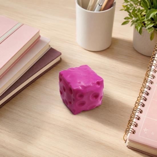 Yousheng Giant Cheese Squeeze Toy, Anxiety Relief Cheese Cube Sensory Toy, Soft Stretchy Cheese Block Pinch Toy, Home Office Relaxation Tool