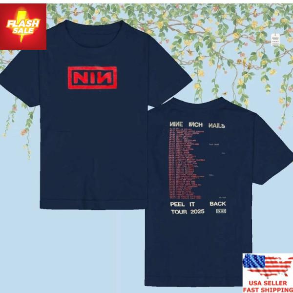 Nine Inch Nails Тур Peel It Back 2025 Футболка Ограниченное издание Подарок фанату Унисекс Футболка XXXL