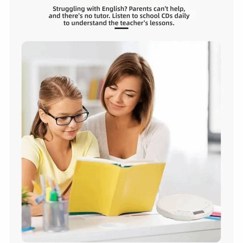 Hochwertiger Sound Tragbarer CD-Player USB-Anschluss Musik-Player Bluetooth-Player Intelligentes Lernen