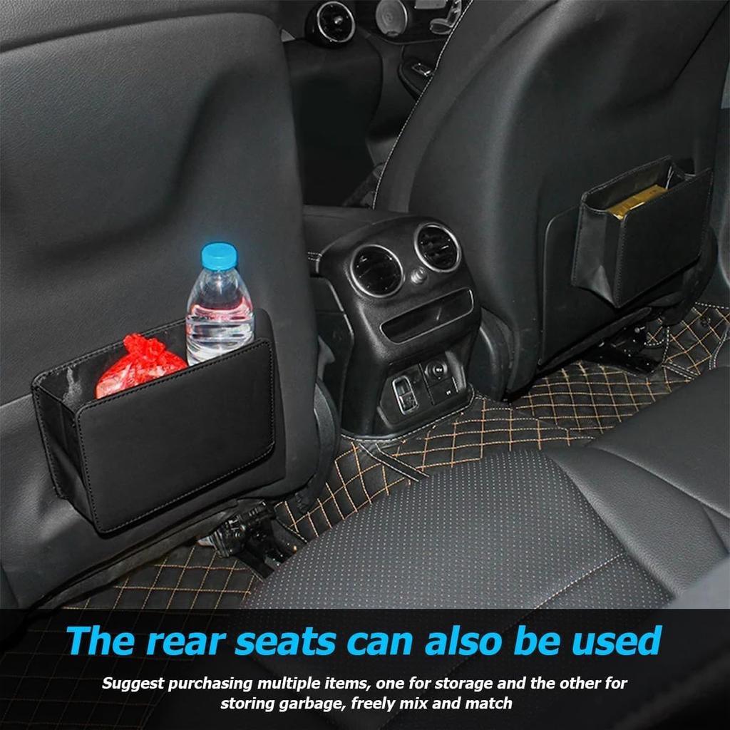 Car Trash Can Storage Car Storage Door Rear Durable Stain Easy To Clean Box, Case, Small, Foldable, Storage, Driver/Passenger Seat, Seat, Leather,