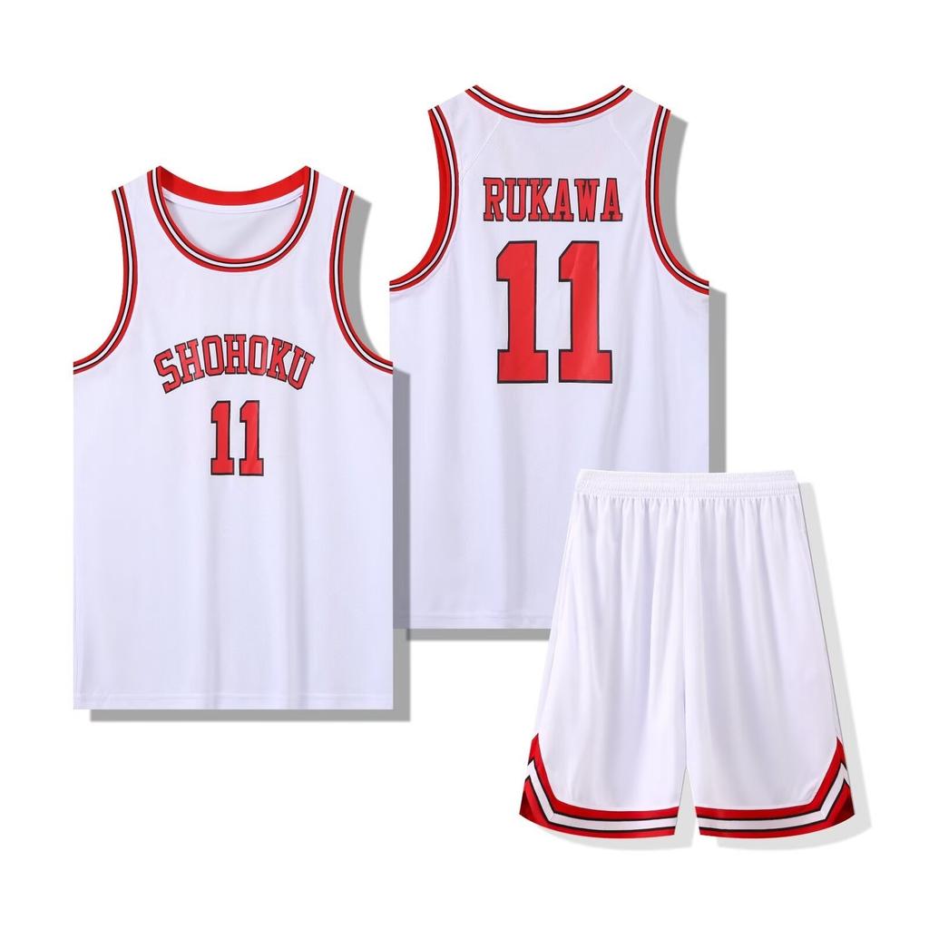 Anime Shohoku School Basketball Team Jersey 1-15 Cosplay Costume Sakuragi Hanamichi Rukawa Jersey Sports Wear Uniform Vest