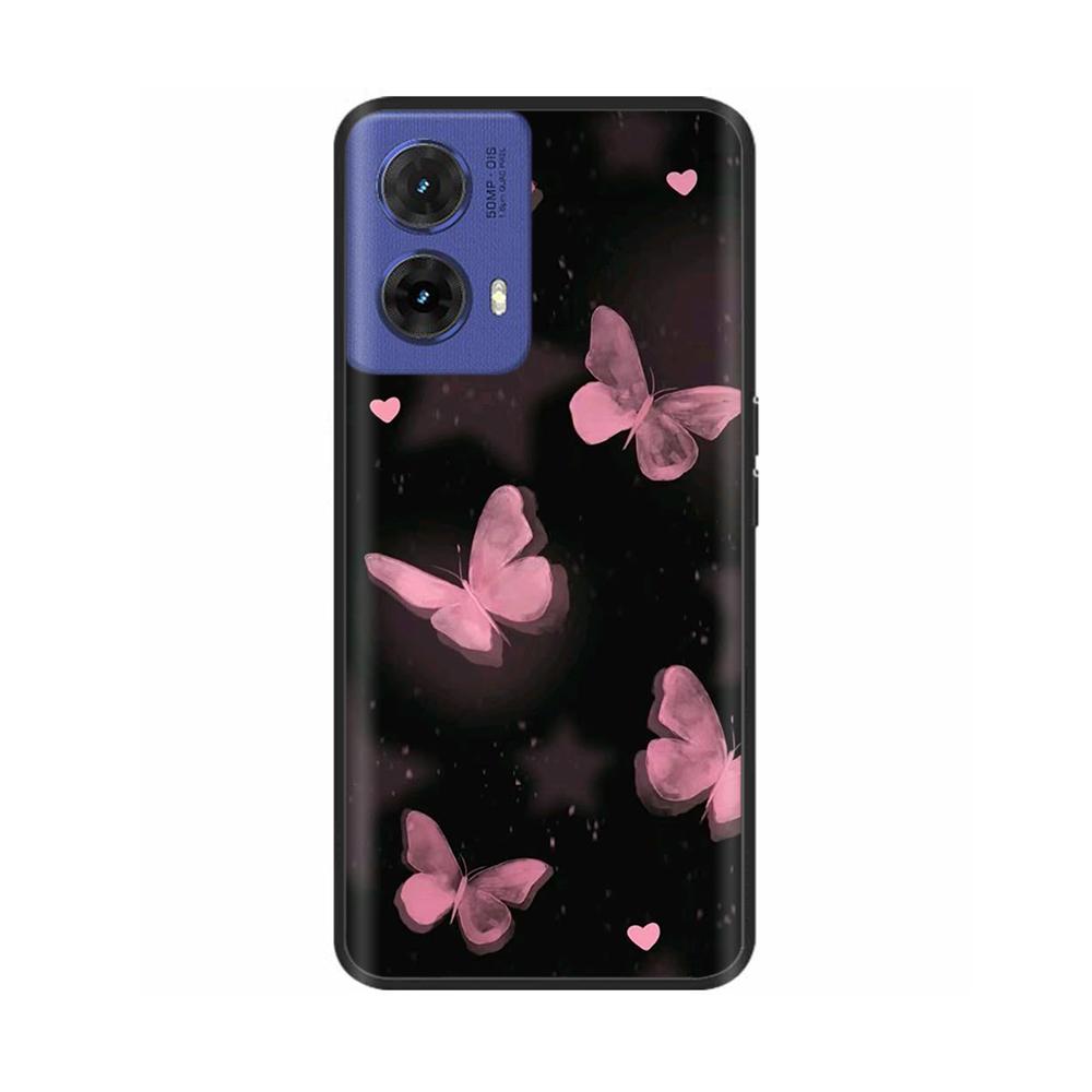 For Motorola Moto G85 Case Butterfly Soft Matte Silicone Back Cover For Moto G85 5G Cases MOTOG85 G 85 5G Funda Full Phone Coque