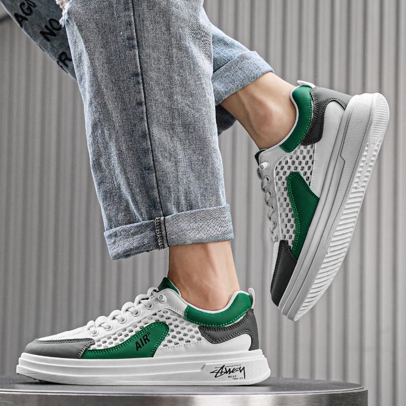 Men's Flat Casual Sneakers Trendy Thick Sole Shoes Comfortable Vulcanized Mens Tennis Shoes Zapatillas De Deporte