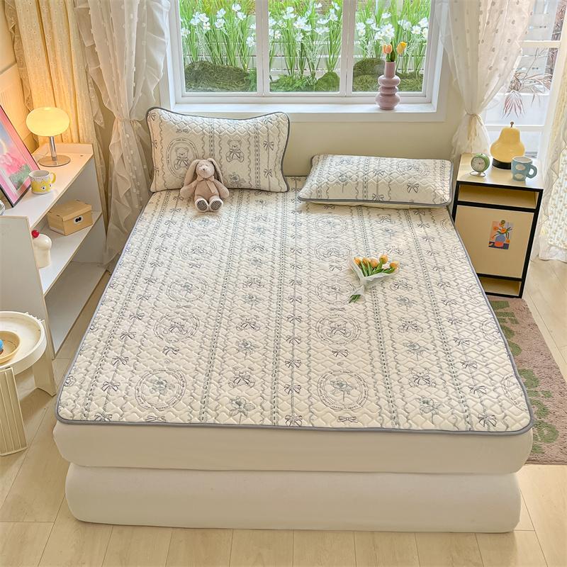 New Washable Summer Cool Memory Form Mattress Cover Cartoon Style Bed Cover Fitted Sheet 120/150/180cm Single/full Size