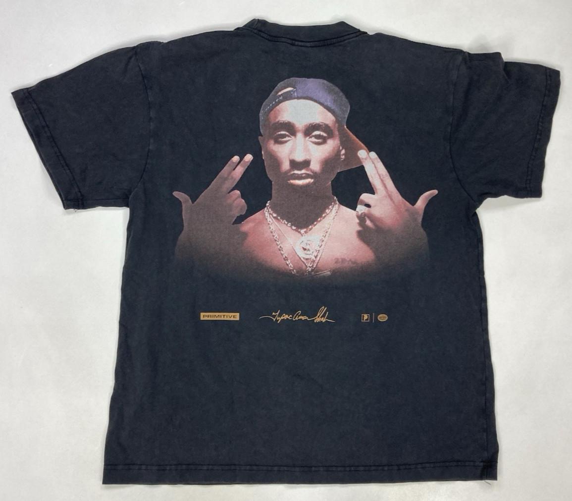 Primitive 2pac Tupac Shakur Graphic T-shirt Men Medium Black Music Merch XXXL