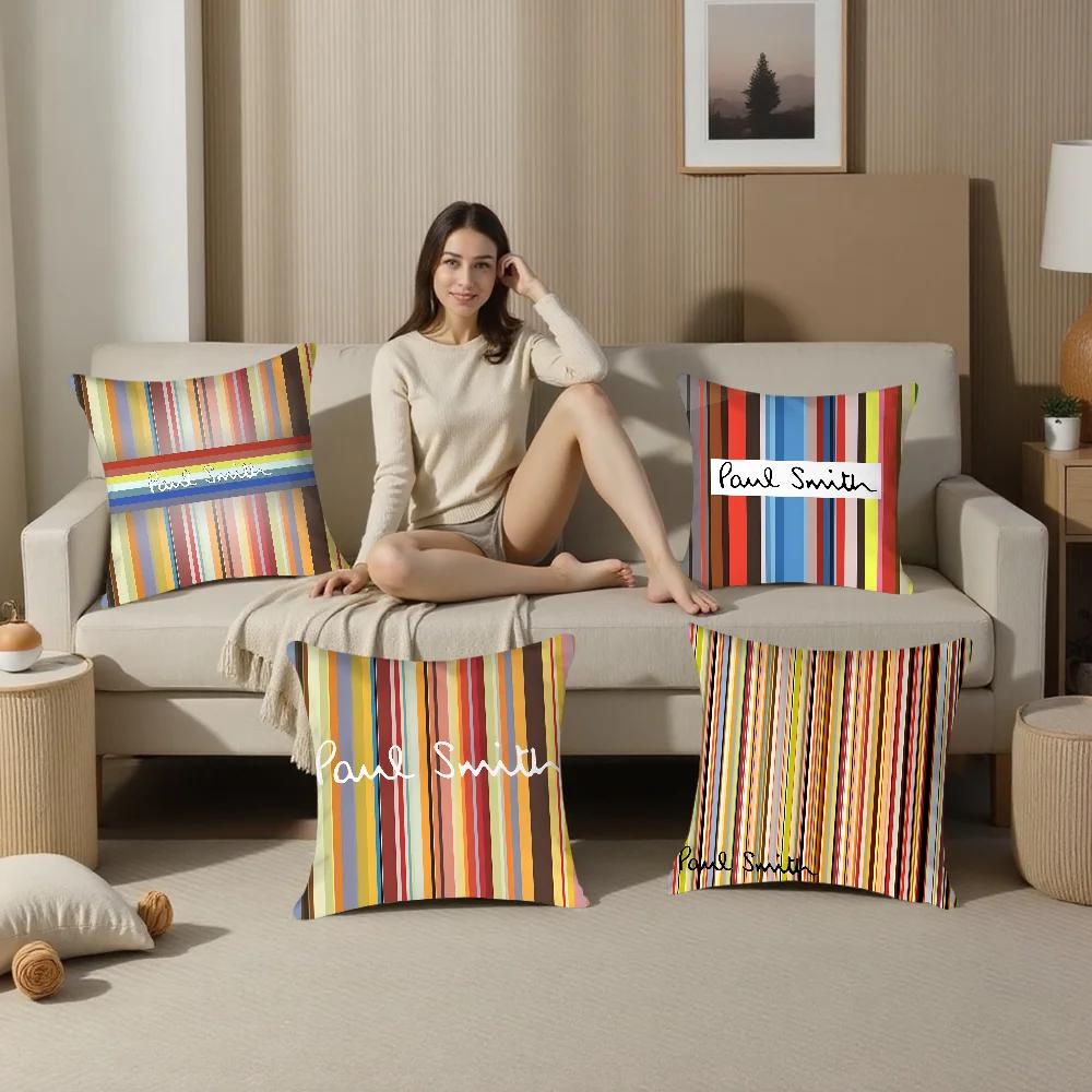 S-Smith Mode P-Paul Kissenbezug Plüschstoff Weich Beidseitiger Druck Sofakissenbezug Zierkissenbezüge