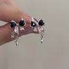 Sparkling Star Bow Zircon Studs: Elegant No-Pierce Cuff Earrings for Women