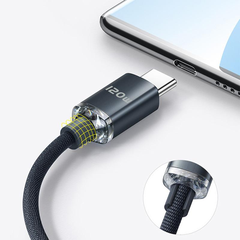 120W 6A Super Fast Charge Usb Type C Cable Phone Charger Usb Data Cord For Samsung S23 Realme Xiaomi 13 Huawei Quick Charge Wire