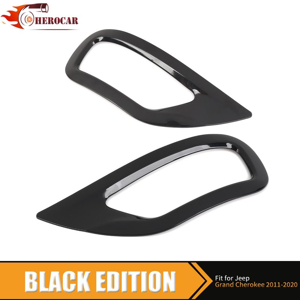 2PCS Black Rear Fog Light Lamp Covers For Jeep Grand Cherokee 11-20 Accessories