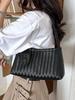 Elegant French Woven Pattern Baguette Women's Shoulder Bag 2026