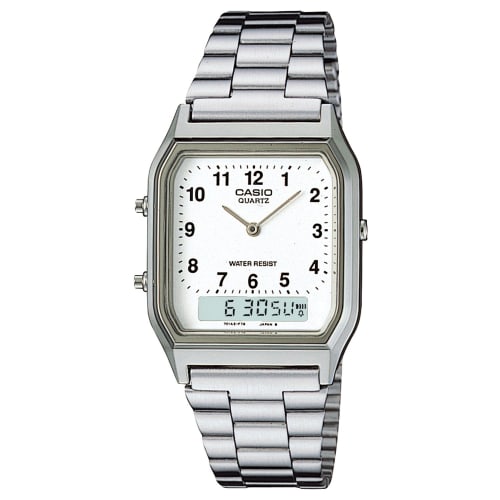 

Casio Standard Men s Watch, White, AQ-230A-7BMQYJF