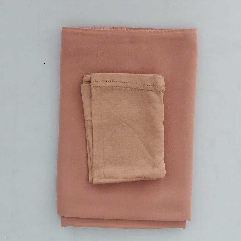 2Pcs Undercap Chiffon Hijab Scarf Set Thin Elastic Tube Head Cover Elegant Soft Cozy Breathable Sunscreen Bandana Combination