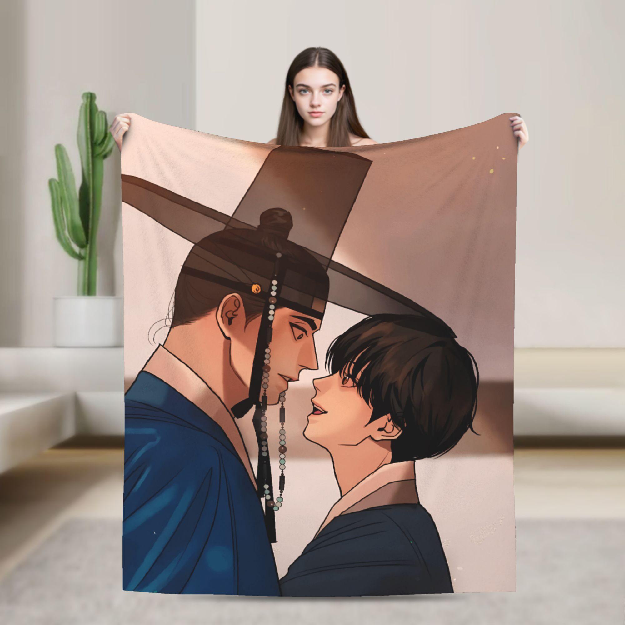 

Super Soft BlanketKids Adult Picnic YAOI Manga Bedding Throws Flannel Bedspread For Couch Bed Street Trend Sofa Bed Cover 30x40in