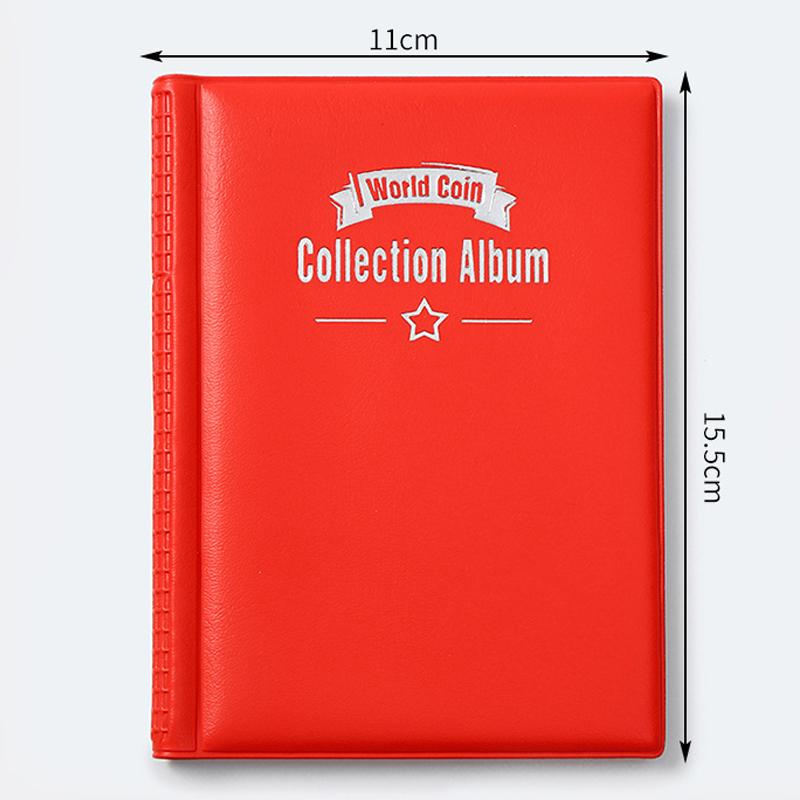 Kniha na sbírku mincí se 120 kapsami 10 stran Držák na sbírku mincí Album Organizér na pamětní mince Úložný prostor