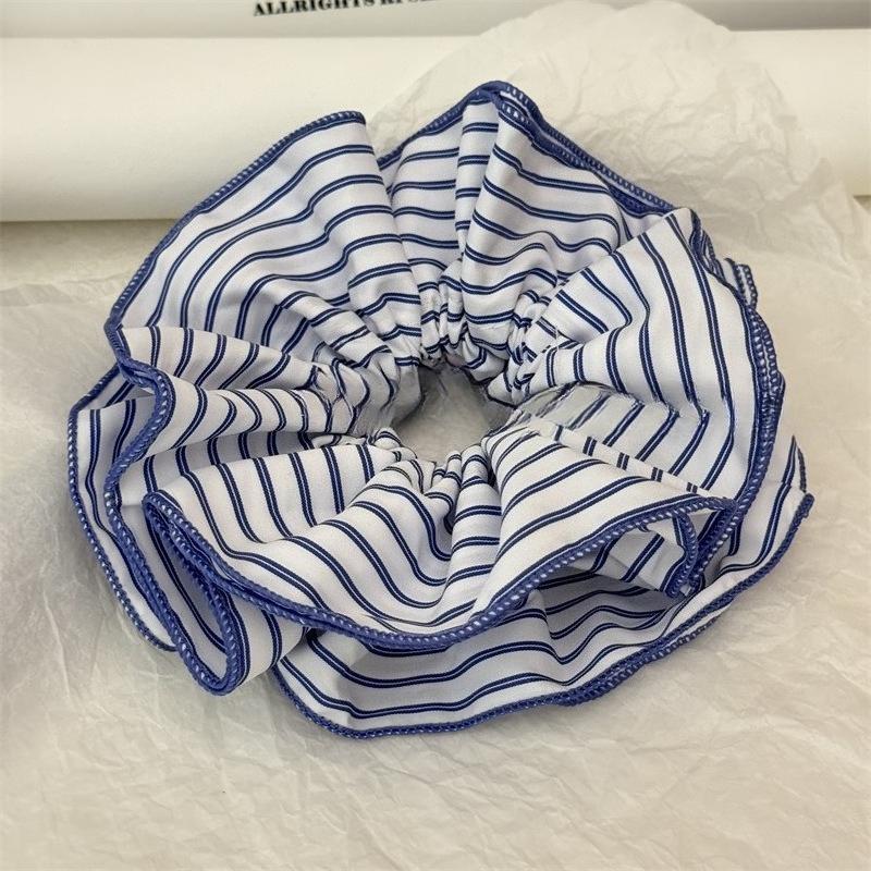 Volán vysoké elastické gumičky do vlasů Dívčí Francouzské Vintage Elegantní gumičky Stuha Sponky do vlasů Ženy Dívky Roztomilé doplňky pro úpravu vlasů