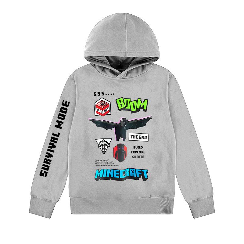 Kids Fall Hoodie with Survival game Print Boys Pullover Fall Hoodie 2025 Long Sleeve thin Casual Everyday lightweight hoodie