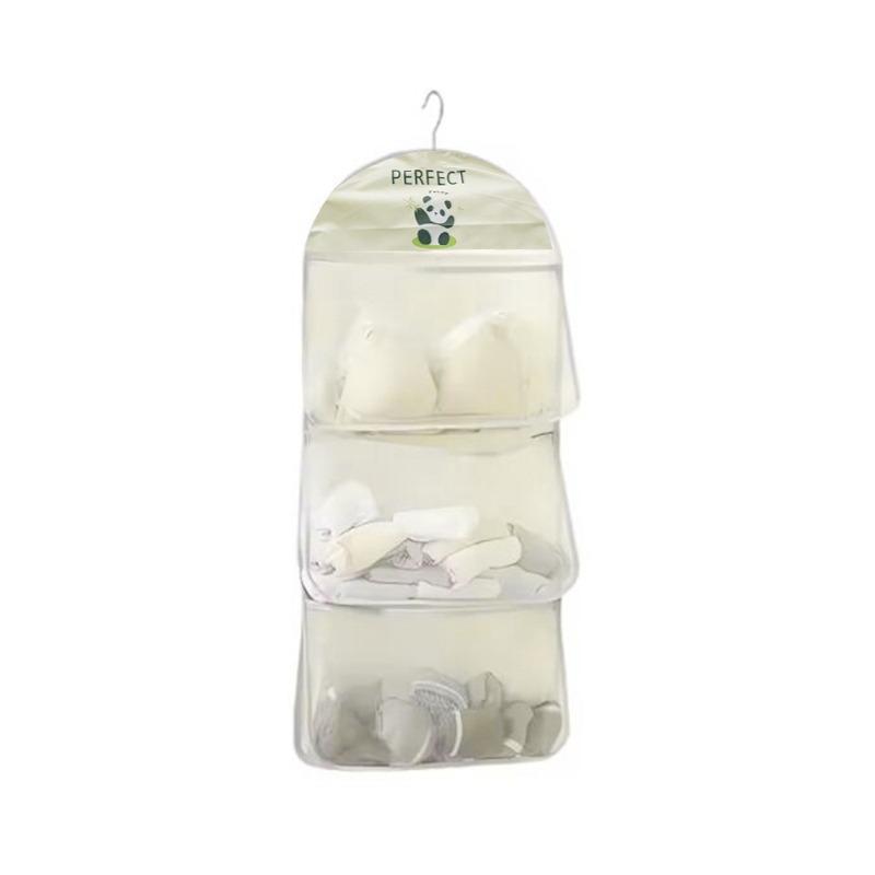 2/3-layer Mesh Storage Hanging Bag Space-saving Lightweight Durable Suitable For Bras Underwear Socks Durable
