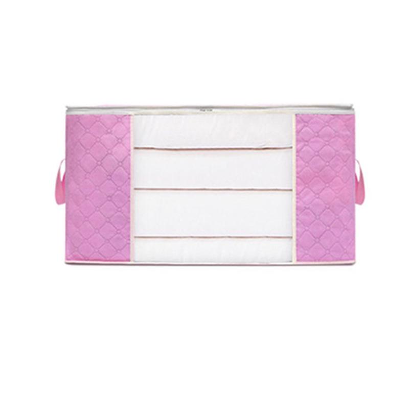 Large Clothes Storage Box with Cap Moistureproof Non-woven Bag Quilt Luggage Sundries Organizer