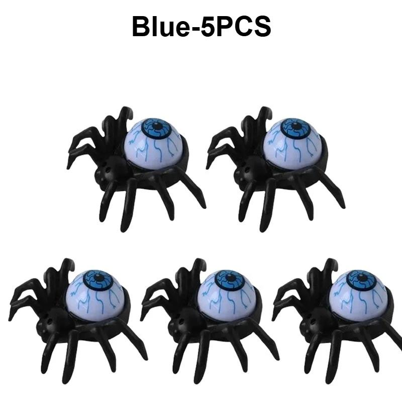 1-5PCS Halloween LED Eyeball Candle Lamp with Spider Design Glowing Pumpkin Light for Party Atmosphere Decoration Prop Spooky