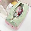 New Durable High Quality Portable Cotton Linen Pencil Case Large Capacity Blue Pink Pen Bag Multifunctional Pen Box School
