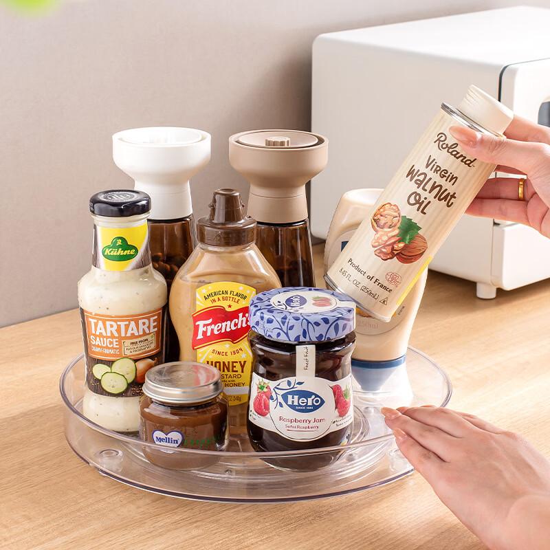 PET Transparent Rotating Spice Rack