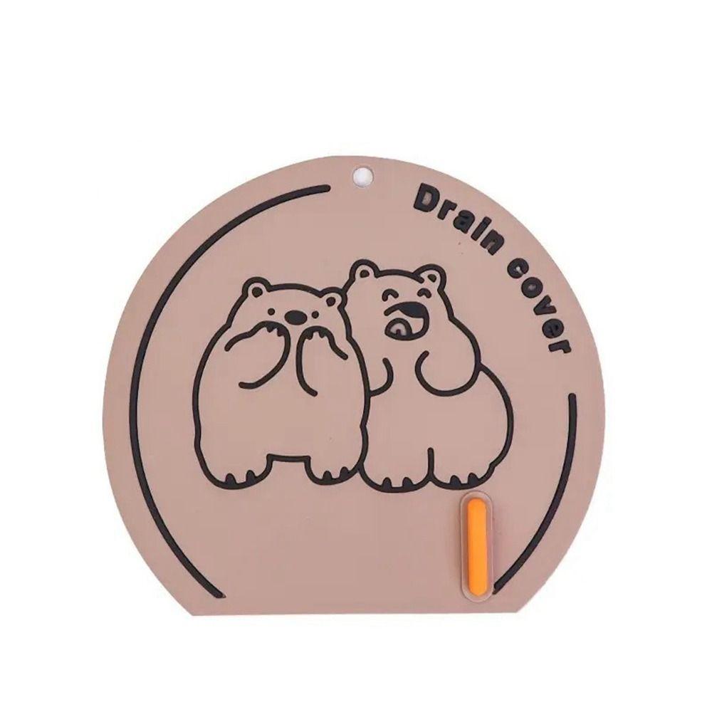 Polar bear Sink Drain Cover PVC Sink Strainer Multifunction Floor Drain Cover  Bathroom
