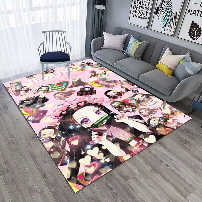 Japanese manga artist Koyoharu Gotouge's Demon Slayer carpets, home decor, non-slip door mats, hallway seat mats, outdoor picnic mats, rugs H7