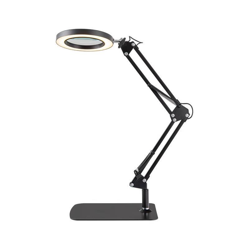 LED Long Arm Desk Lamp with Magnifying Glass – Cross-Border Eye Protection for Reading, Learning, Welding, and Repairs