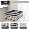 Aluminum Alloy Sock and Underwear Drying Rack with Clips for Balcony Hanging
