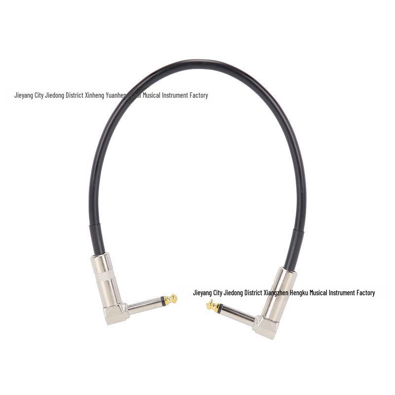 

Разъём для электрогитары с шумоподавлением: 6,35 мм двойной угловой короткий кабель 15cm