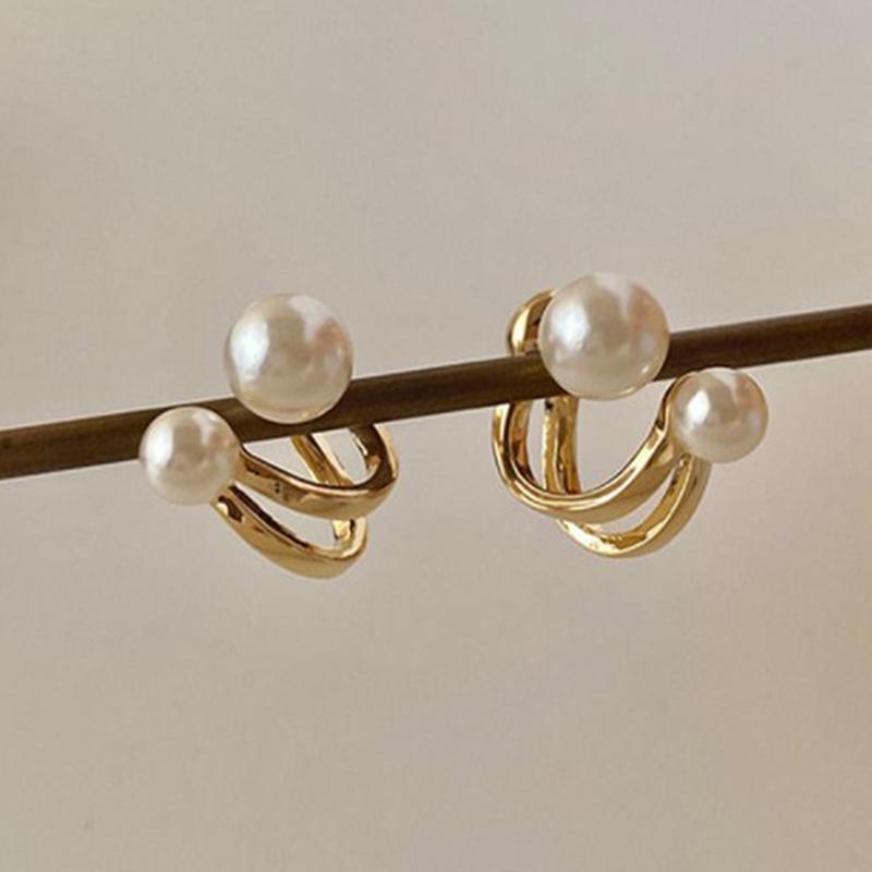 Perleøredobber Grunnleggende perlekule øredobber Enkle piercingsøreringer