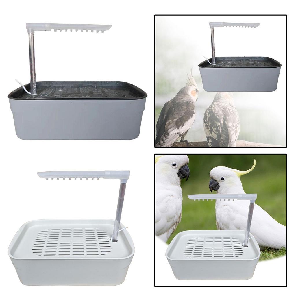 Parrot Bathtub with USB Cable Easy To Clean Automatic Pet Bird Bath for Water Bowl Parakeets Budgie Budgerigar Lovebirds