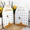 Ramadan Adventskalender Acryl Eid Adventskalender 2025 Eid Mubarak Tischdeko Halbmond Schloss Design Ornamente