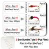 Fly Fishing Flies 9Pcs-3 Boxs Bundle 3 different styles Wet Flies Bait for catching fish like Trout/Bass etc in fresh water