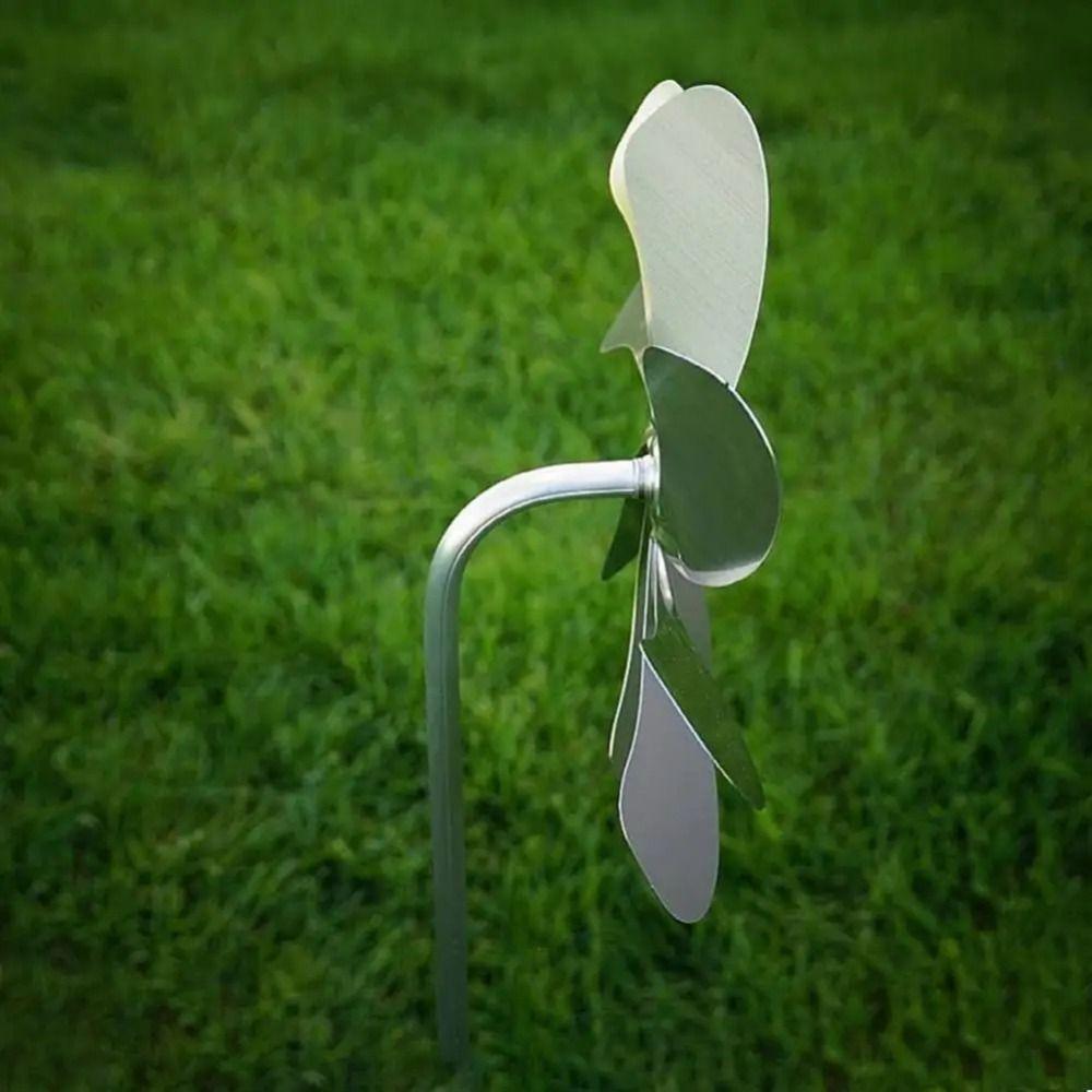 Corrosion Resistance Stainless Steel Windmill Removable Rotating Garden Pinwheels  Outdoor
