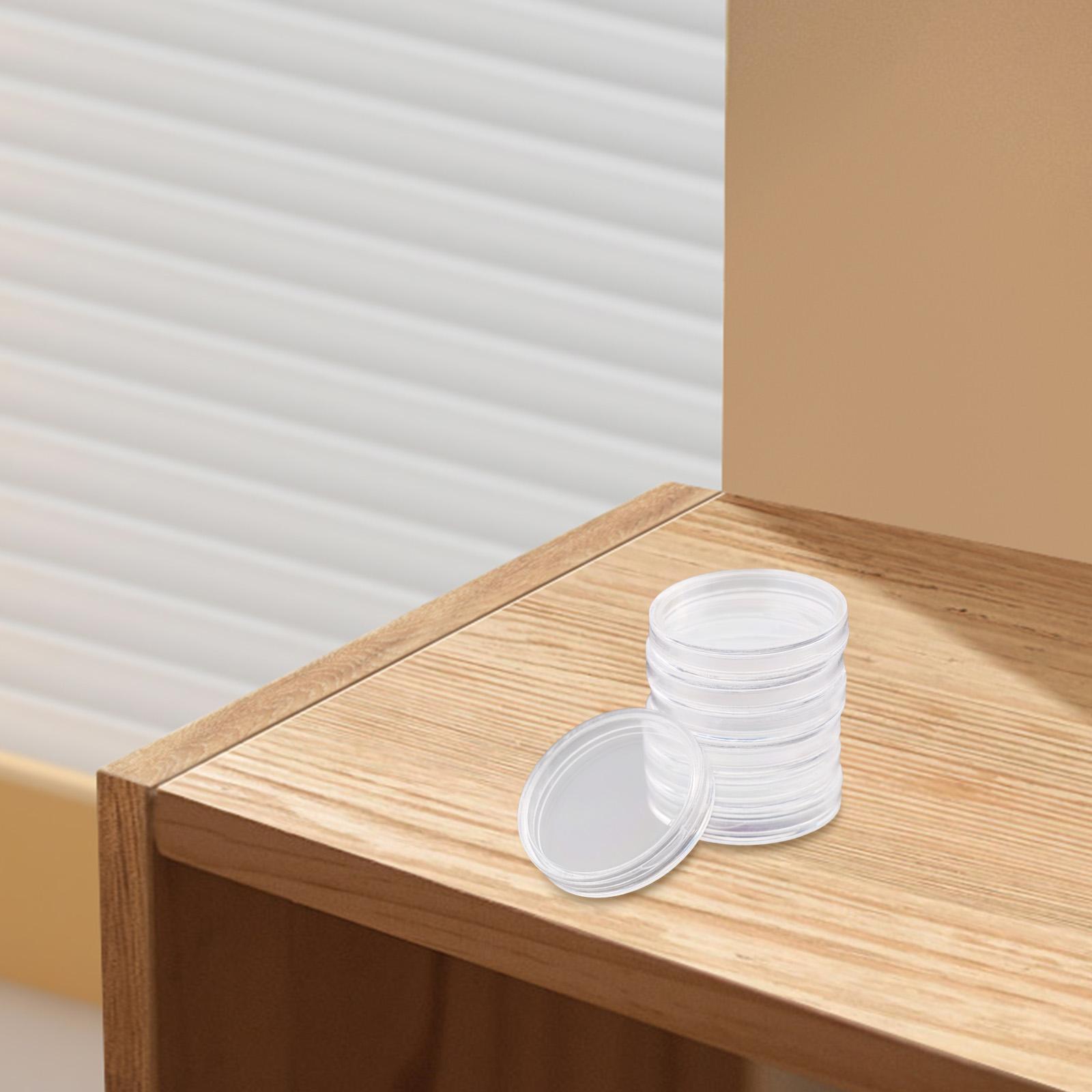 

100pcs 28mm Transparent Coin Box Capsules Storage Holder For Coin Collection Home Supplies Organizer Round Coin Display Cases