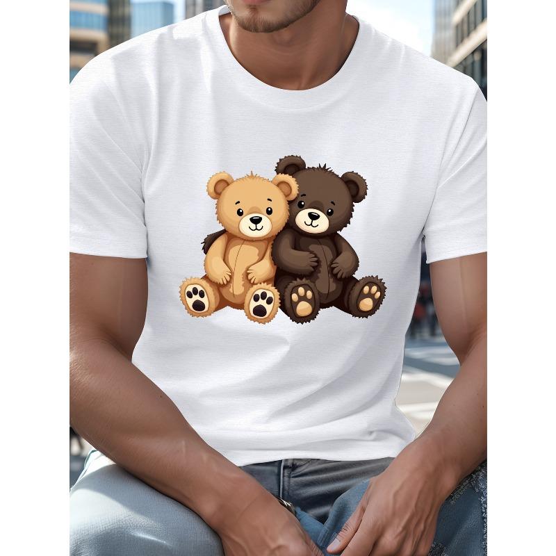 European Size Two teddy bears sitting together Crinkle Plus Size Men s T-Shirt, PLUS SIZE S