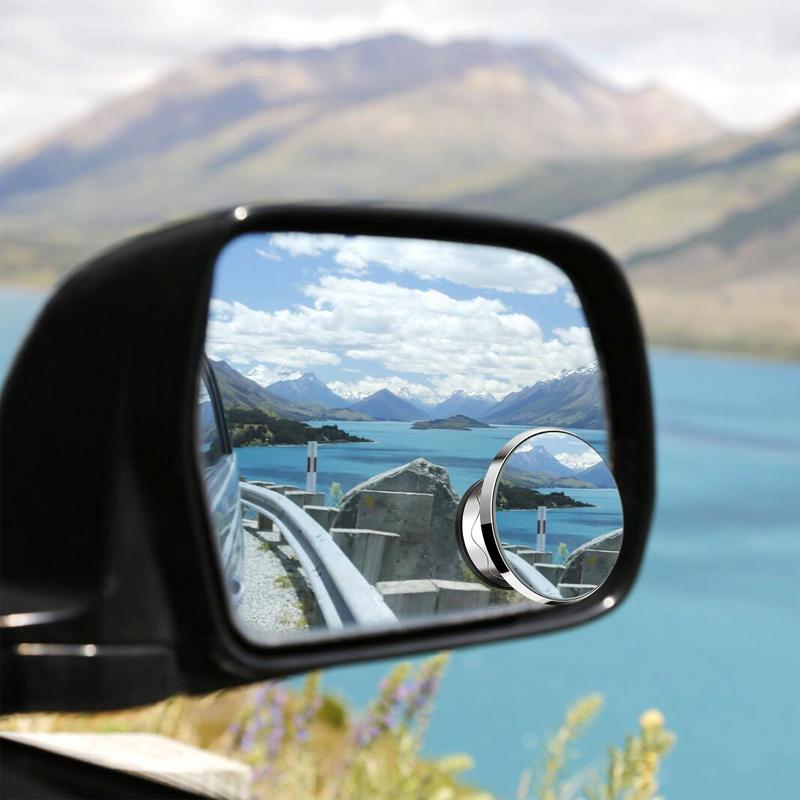 Blind Spot Car Mirror Round HD Glass Frameless Convex Mirror With Suction Cup Rear View Mirrors Exterior Accessories For Car