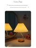 Multifunctional Pleated Bedside Table Lamp with Storage & Remote-Control Night Light