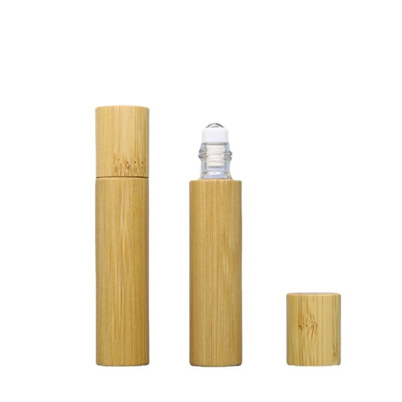 1/2/3/5/10ML Bamboo Wood Bottle Perfume Empty Oil Bottle Stainless Roll On Ball Perfume Aromatherapy Bottle Oil Roller Bottle