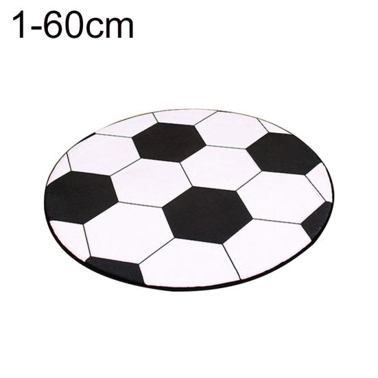 Tapis Rond Motif Football Basketball Tapis de Chaise d'Ordinateur Tapis Moquette Décoration Intérieure
