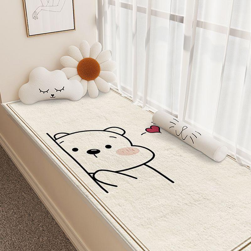 Customizable Luxury Balcony & Bay Window Mat 2025 - Thickened, Fixed, Cartoon Design, Master Bedroom Use