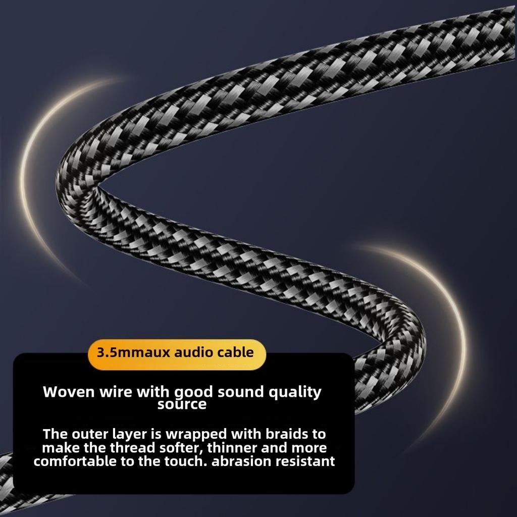 Lightning, USB-C To 3.5mm Braided Audio Cable, Suitable for IPhone Samsung Motorola Car AUX Audio Cable.
