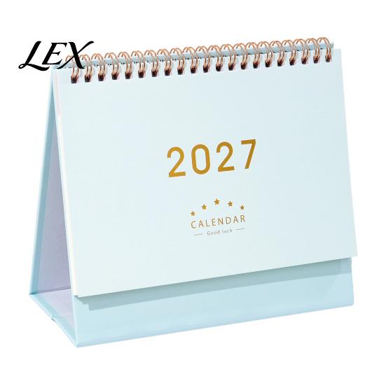 Monthly Organizer for Desk 2027 Calendar, Standing Flip Desktop Minimalist Gold Foil Cover Academic Year Calendar Planner, Thick Paper Note