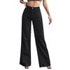KOTTY Womens High Rise Cotton Lycra Regular Fit Solid Jeans Jade Black